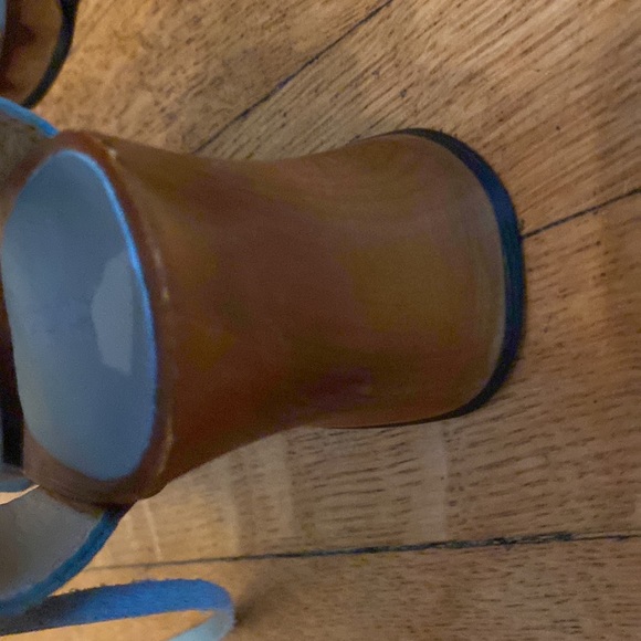 MOD Aqua leather lace-up clog heels - Picture 5 of 8